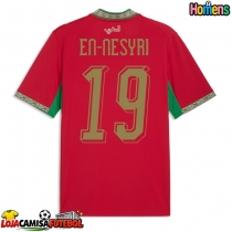 Camisa de Futebol Marrocos Youssef En-Nesyri #19 Equipamento Principal Mundo 2026 Manga Curta